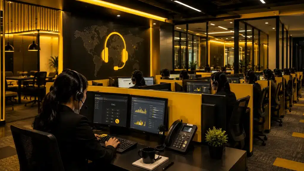 Call center setup services in BGC Taguig with modern agent workstations