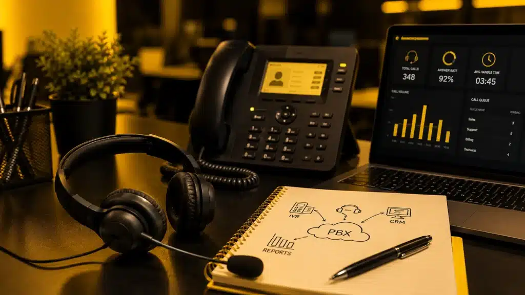Call center setup services in BGC Taguig with VoIP phone and headset