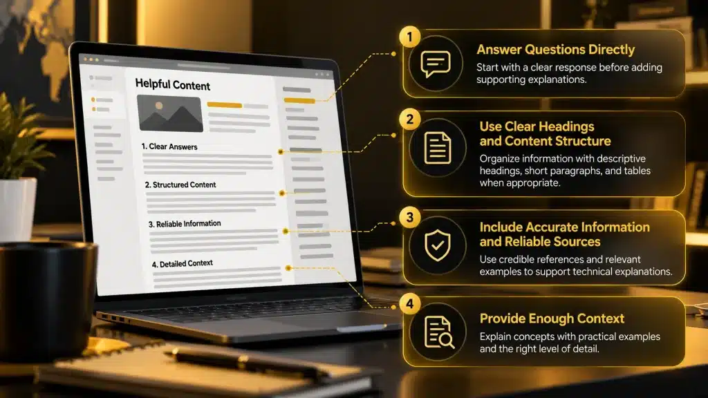AEO SEO content optimization tips for clear answers, structured headings, and reliable sources